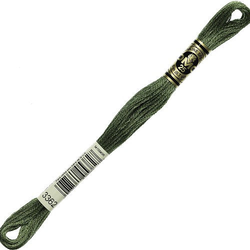 Miniature : Fil à broder DMC mouliné spécial 25 Art. 117 - 3362 Vert figuier