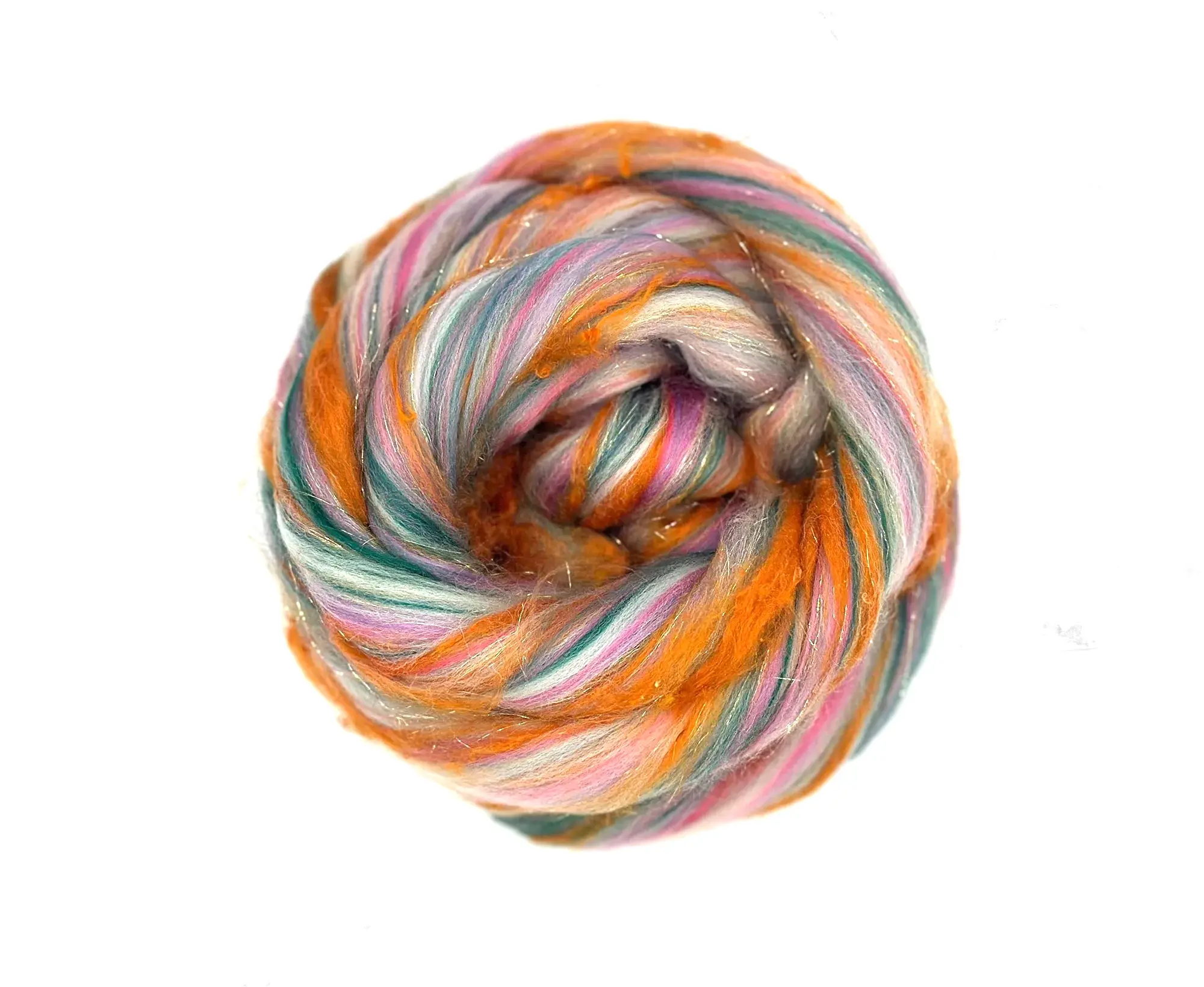 Mélange mérinos, bambou, stellina, soie de sari "Harley's Dream" fibres à filer