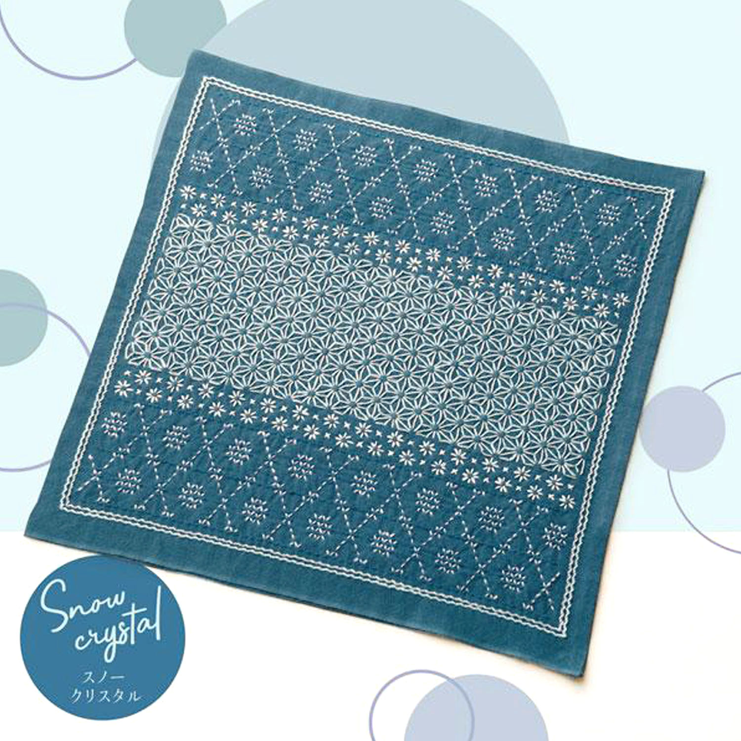Kit Sashiko SNOW CRISTAL Olympus La Bouquetière SK-436 Indigo