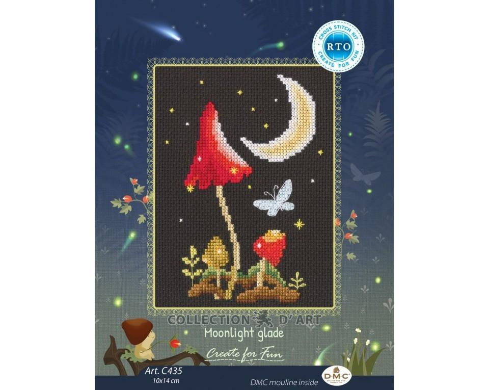 paquet kit RTO Collection d'Art  -  Kit broderie  "Clairière au clair de lune"
