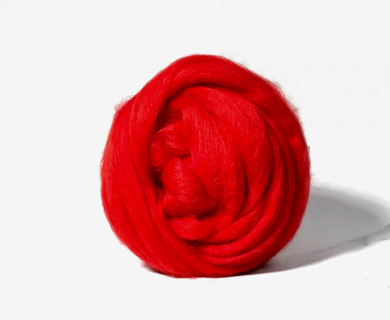 Pomme d'amour - Laine Blue Faced Leicester - Fibres à filer ou feutrer