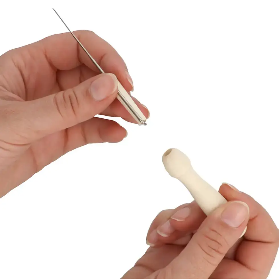 montage de l'aiguille sur le support manche tulip tf-005e