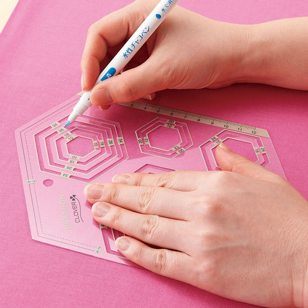 Miniature : Traçage avec le Gabarit de traçageTriangles isocèles - 14 tailles - Clover CL57-998