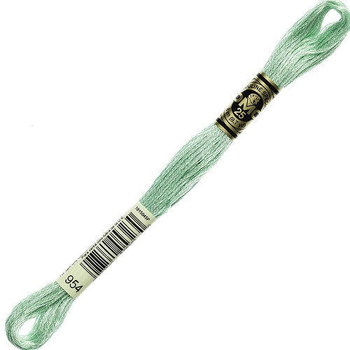 Miniature : Fil à broder DMC mouliné spécial 25 Art. 117 - 954 Vert rizière