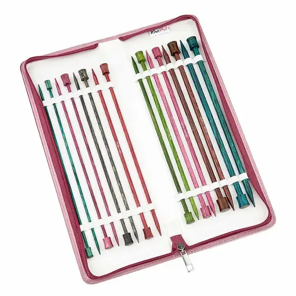 KnitPro coffret aiguilles droites Dreamz Deluxe en bois - 3 tailles