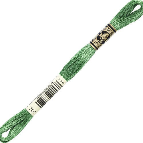 Miniature : Fil à broder DMC mouliné spécial 25 Art. 117 - 701 Vert gazon