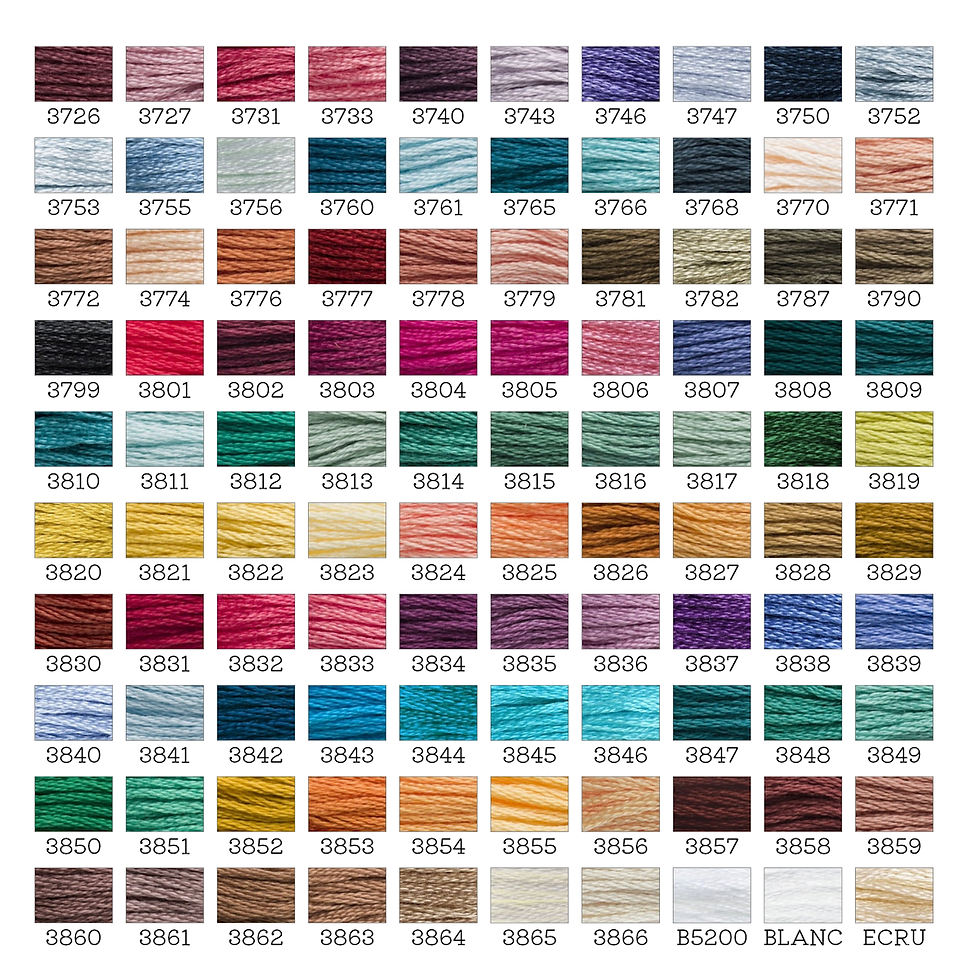 Miniature : Nuancier DMC Mouliné spécial coloris 3726 à 3866