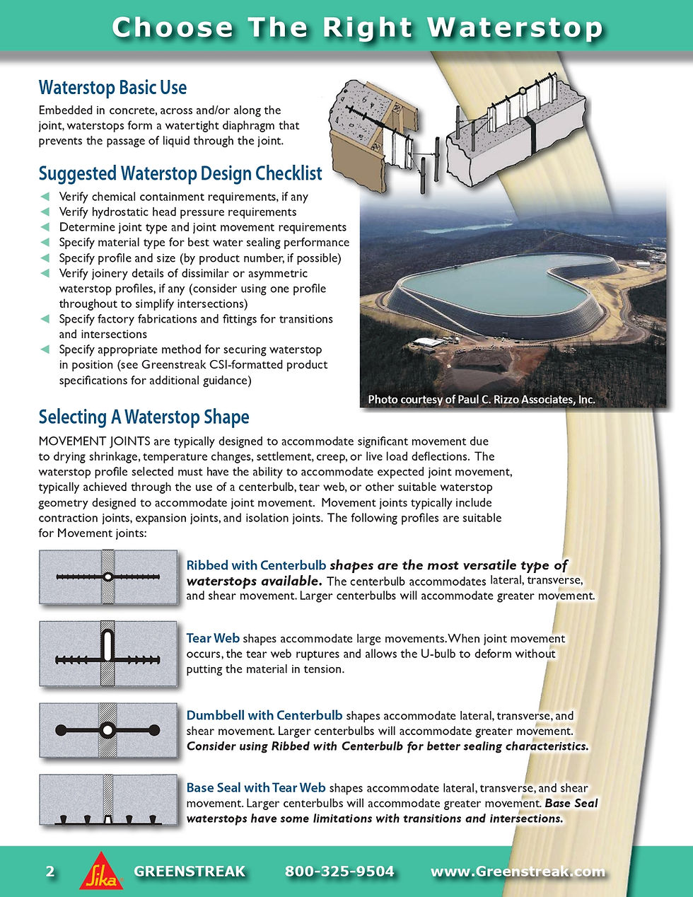 Greenstreak PVC Waterstop