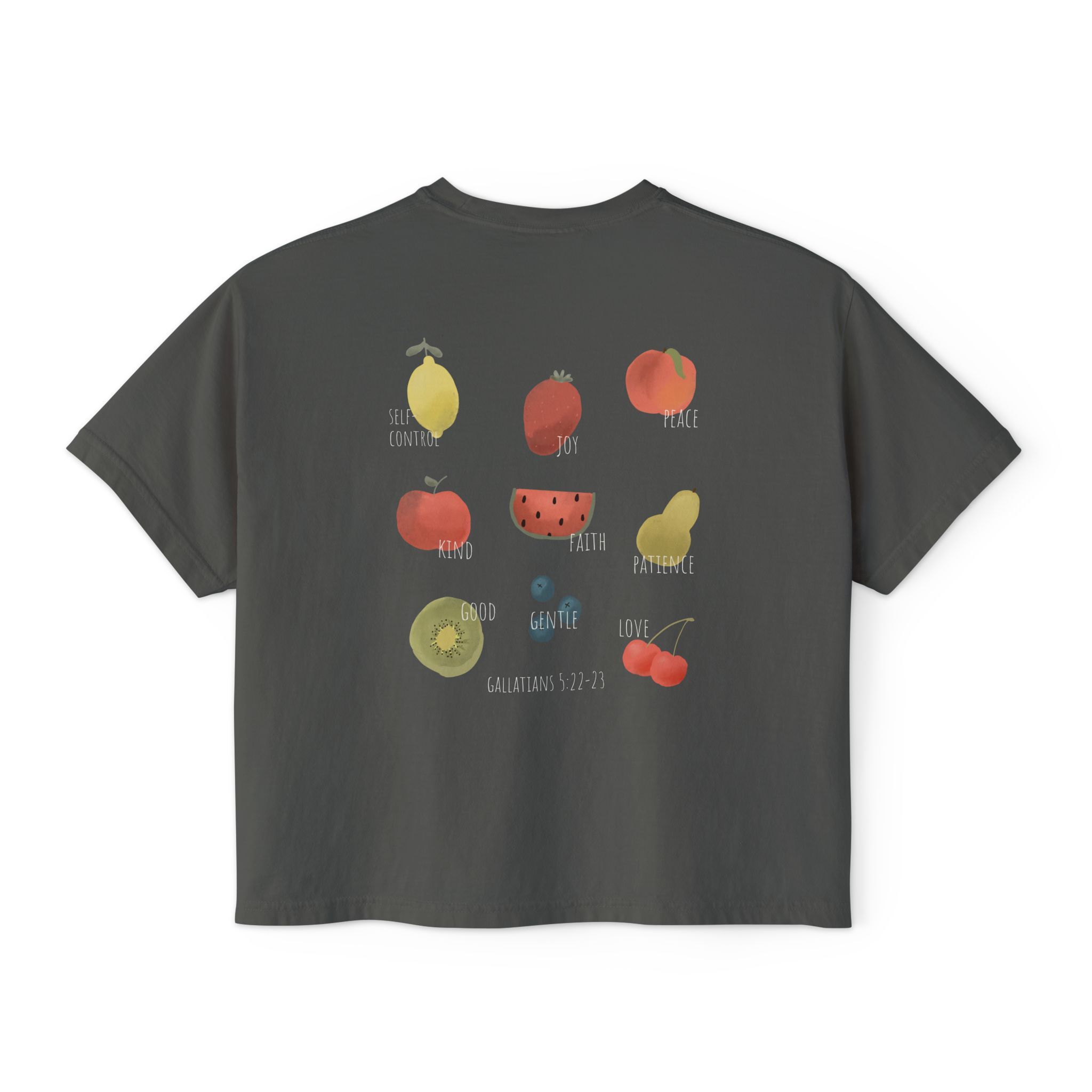 Fruits of the Spirit Soft Colors Watercolor | Women's Boxy Shirt | Olive Branch