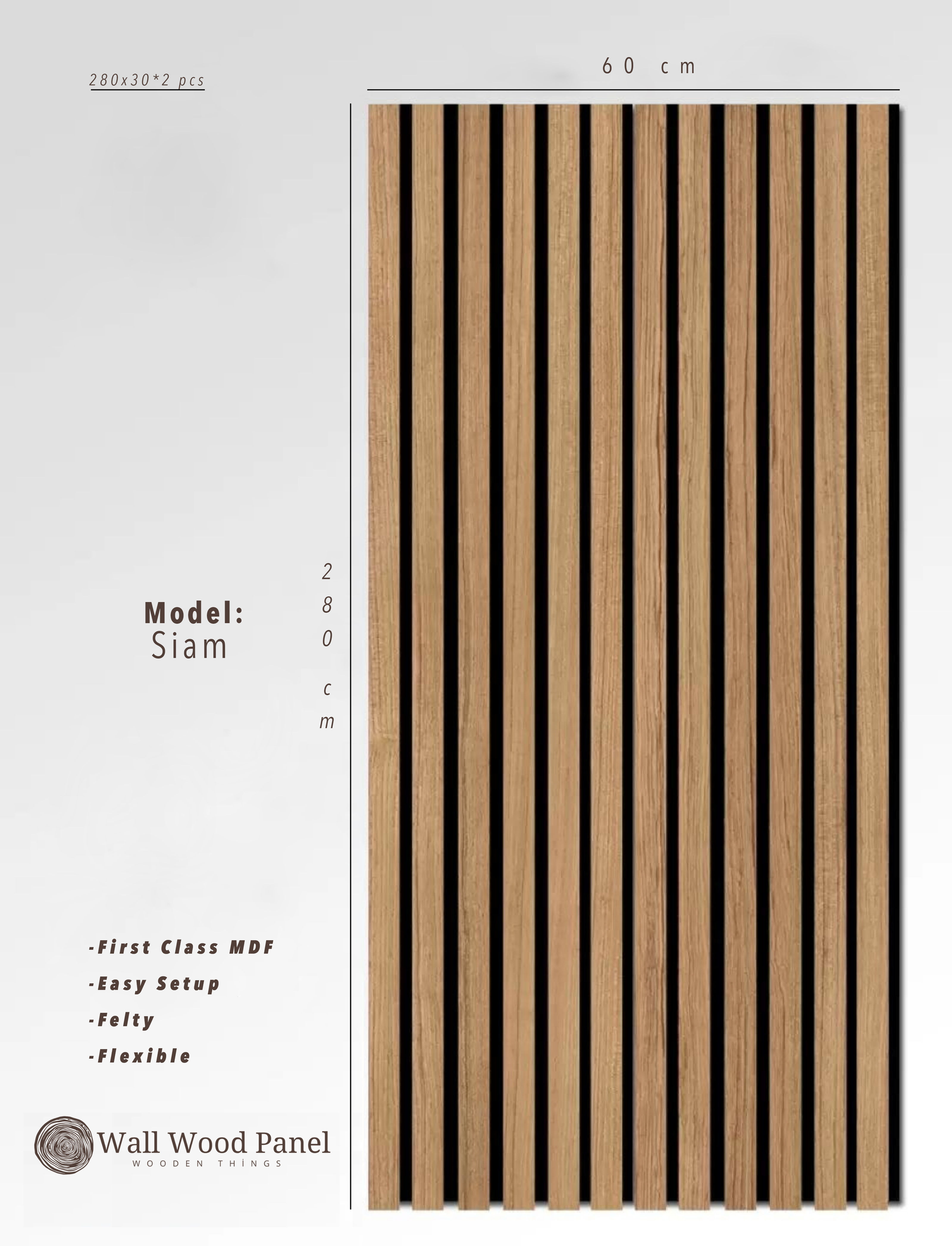 Siam - Duvar Ahşap Panel