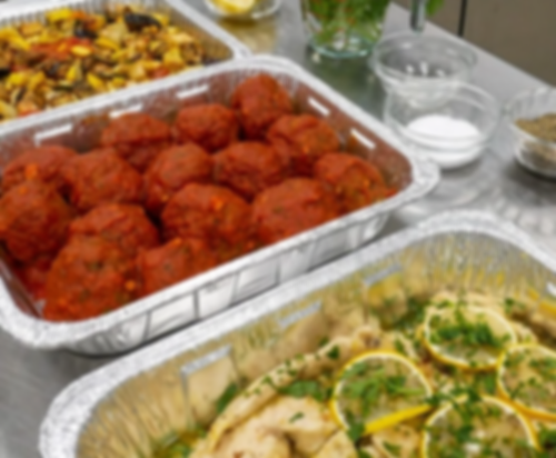 meatball tray chicken piccata tray pasta tray