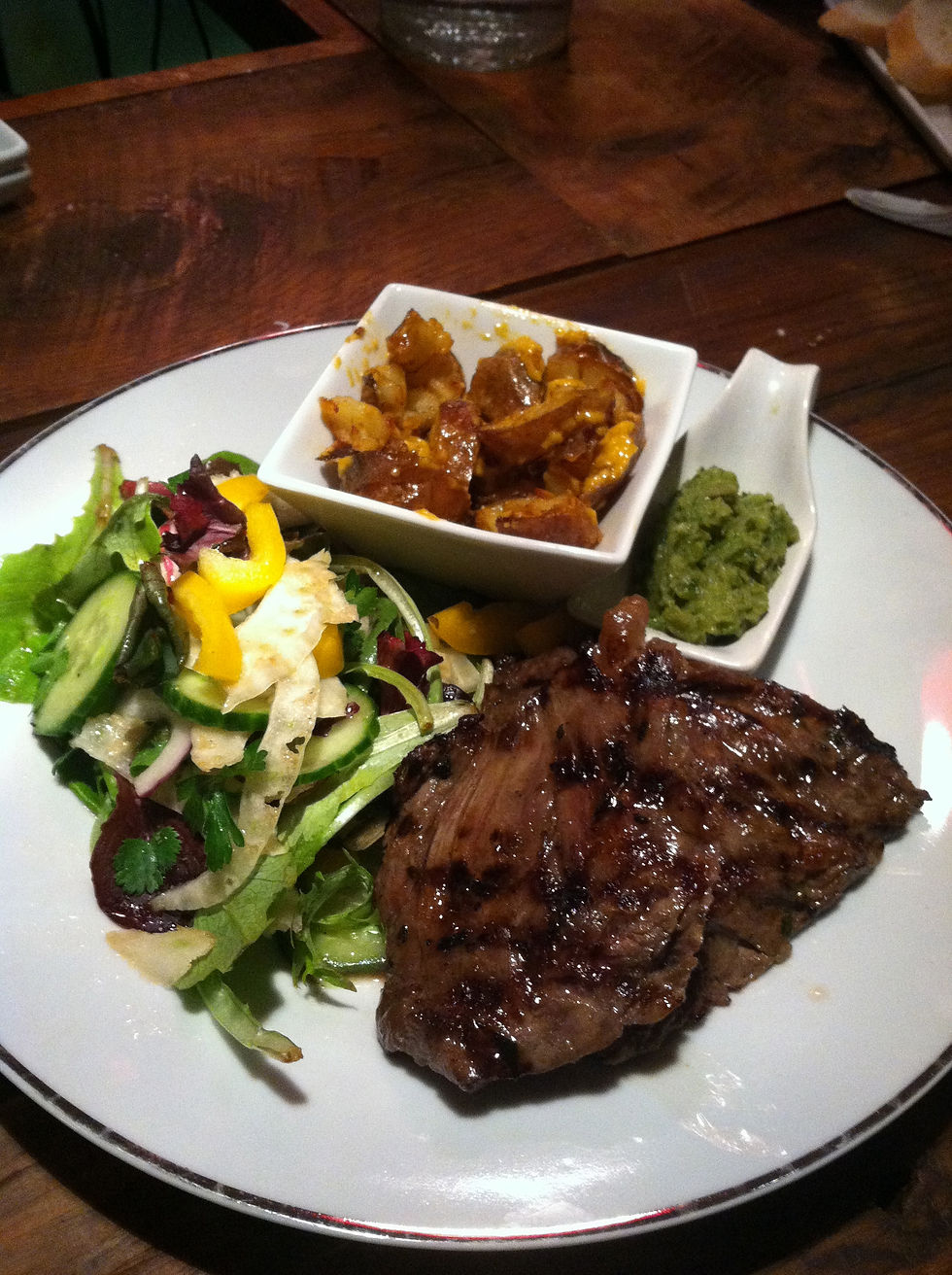 Skirt Steak & Patatas Bravas