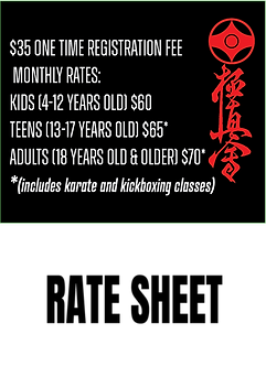 Rates. All rates are subject to change.