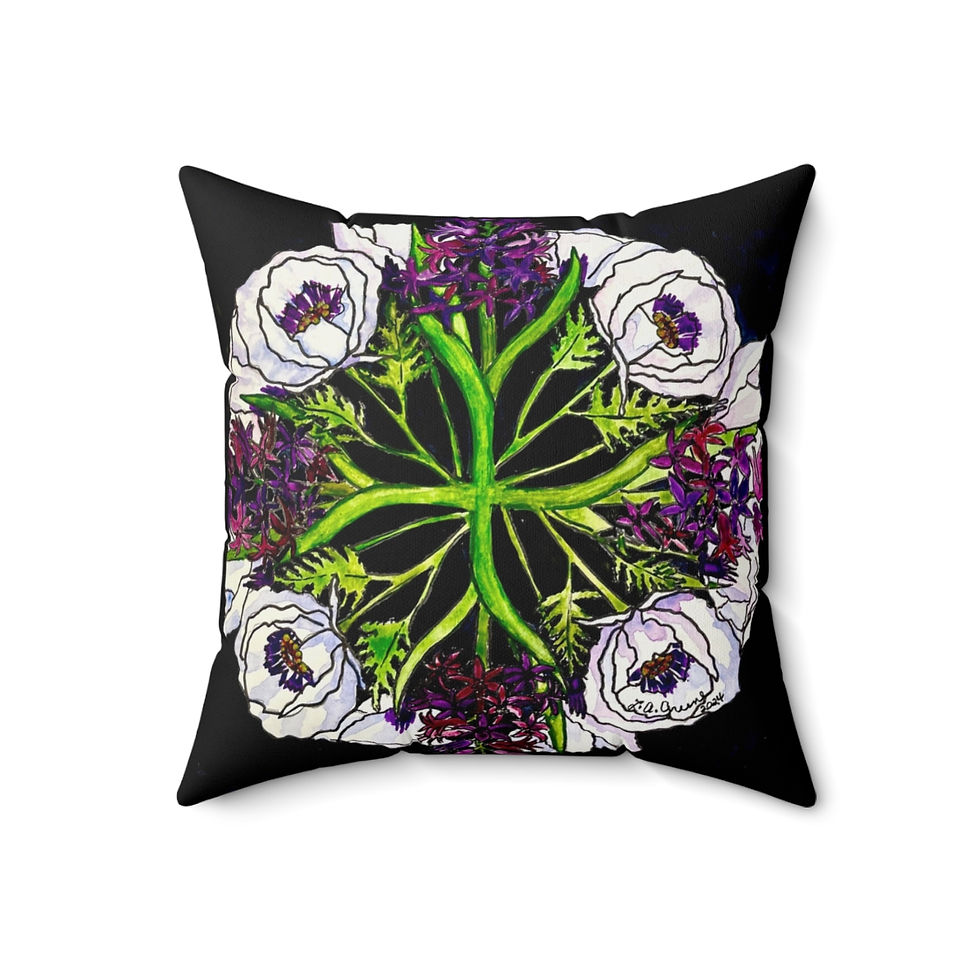 Thumbnail: Language of Flowers Hope Square Pillow