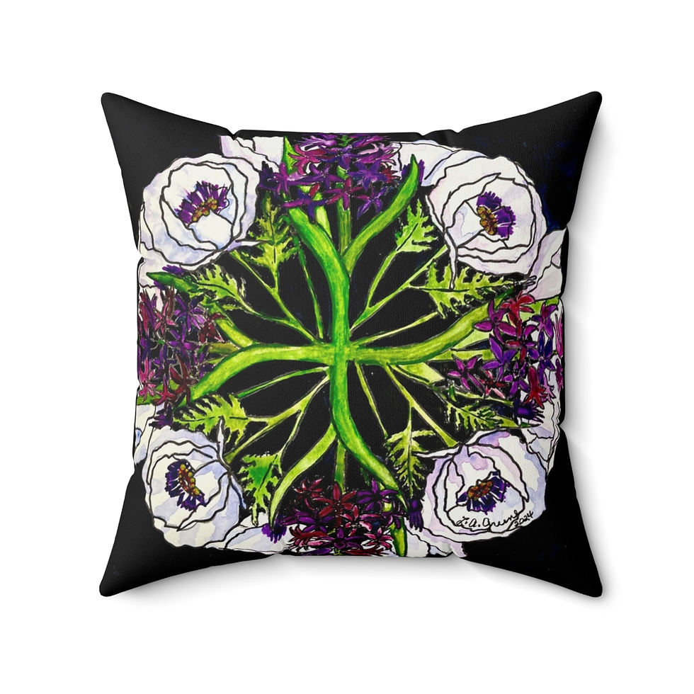 Thumbnail: Language of Flowers Hope Square Pillow