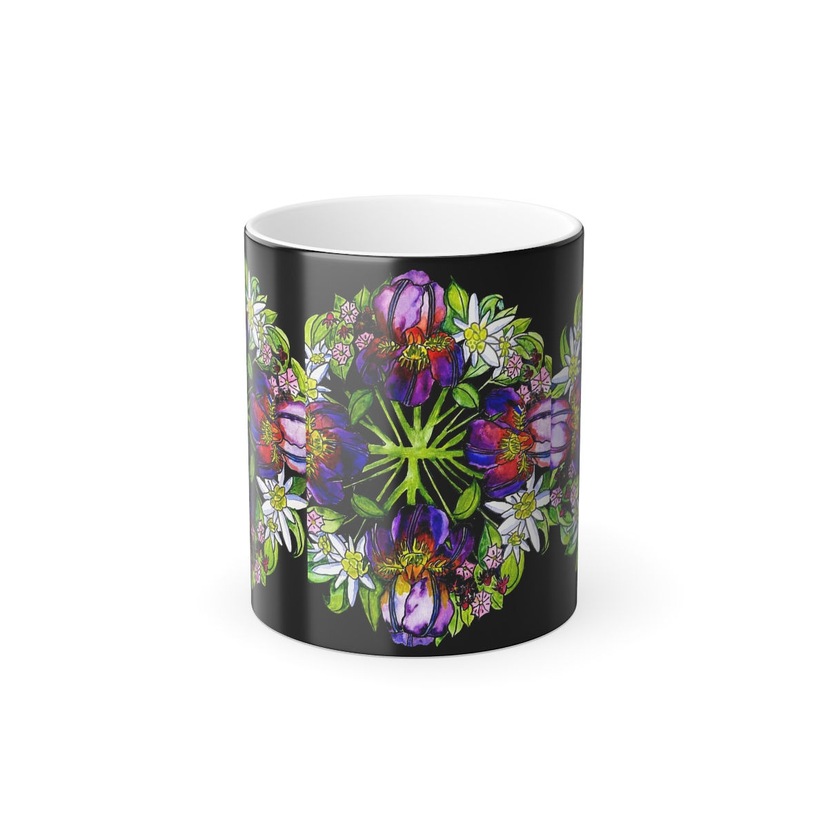 Language of Flowers Strength Color Morphing Mug, 11oz