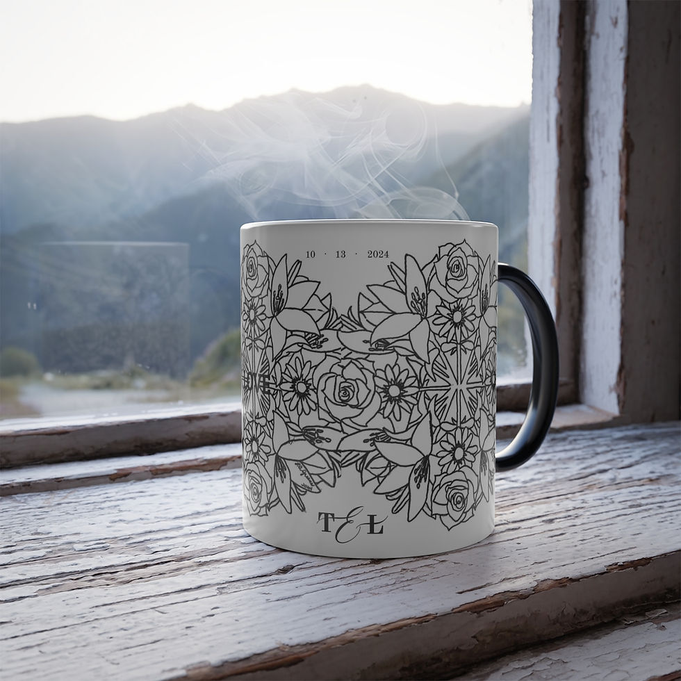 Thumbnail: LOVE Wedding Color Morphing Mug, 11oz