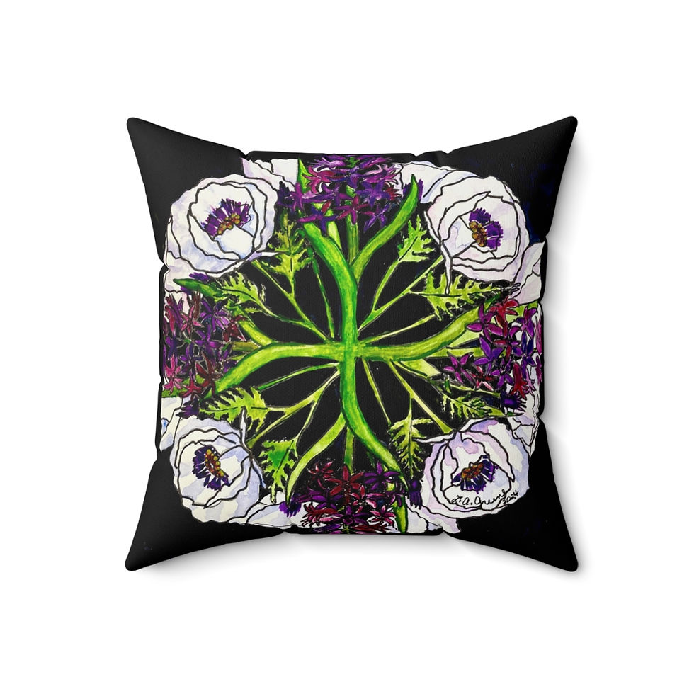 Thumbnail: Language of Flowers Hope Square Pillow
