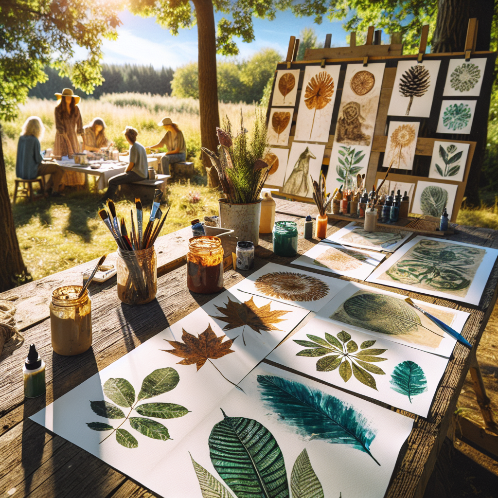 Leaf Print Greeting Card