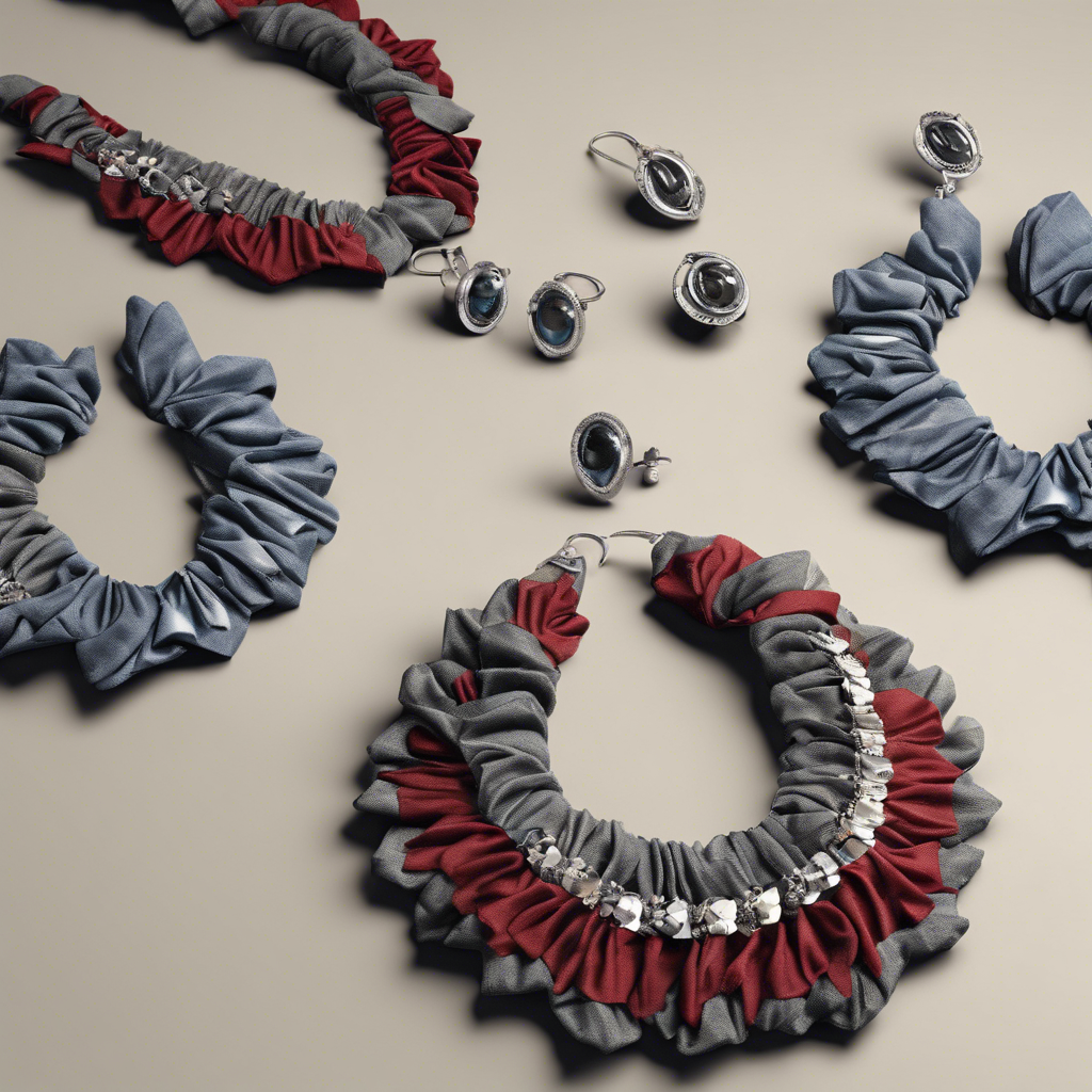 fabric collage earrings