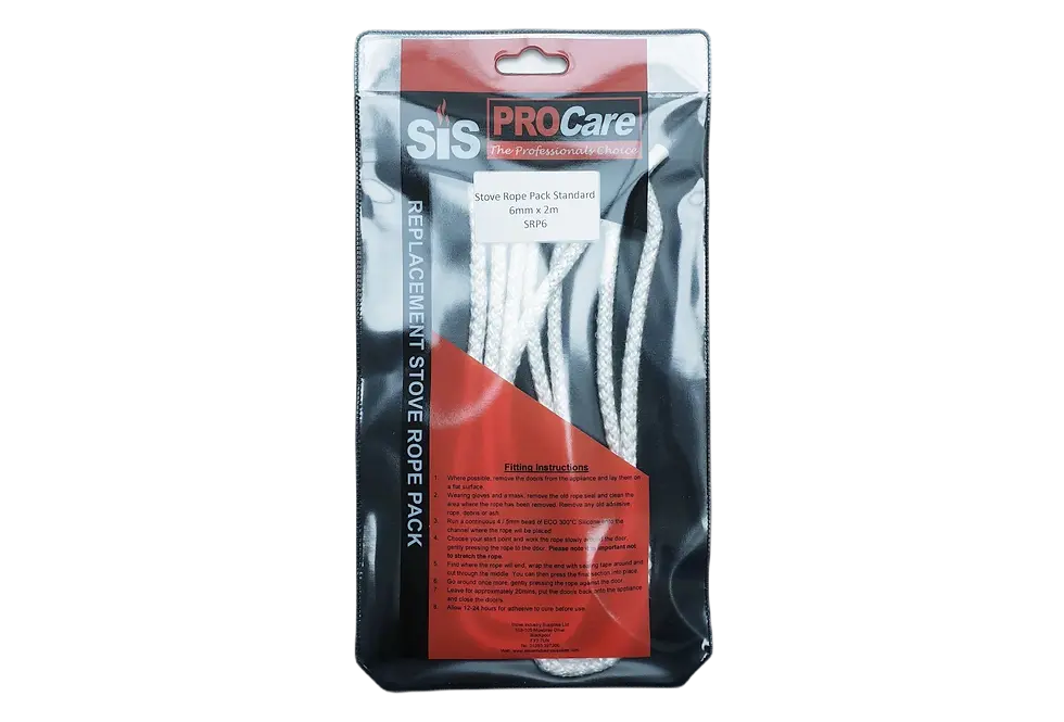6mm x 2m Standard Stove Rope Pack