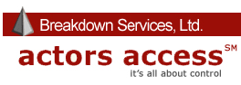 Logo for Breakdown Services and Actors Access casting profile