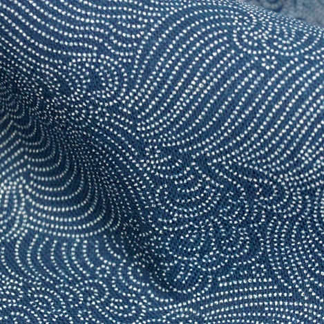 tissu Nami moyou - bleu