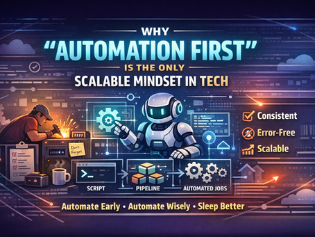 🤖 Why “Automation First” Is the Only Scalable Mindset in Tech