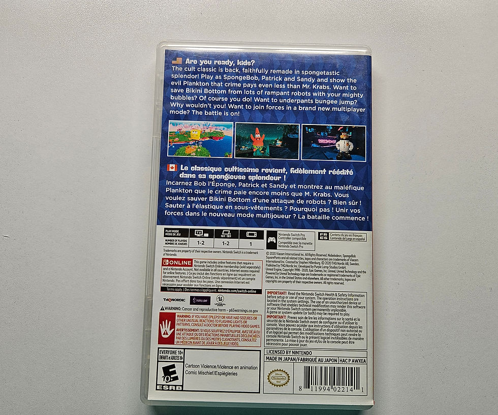 Thumbnail: NINTENDO SWITCH SPONGEBOB BATTLE FOR BIKINI BOTTOM