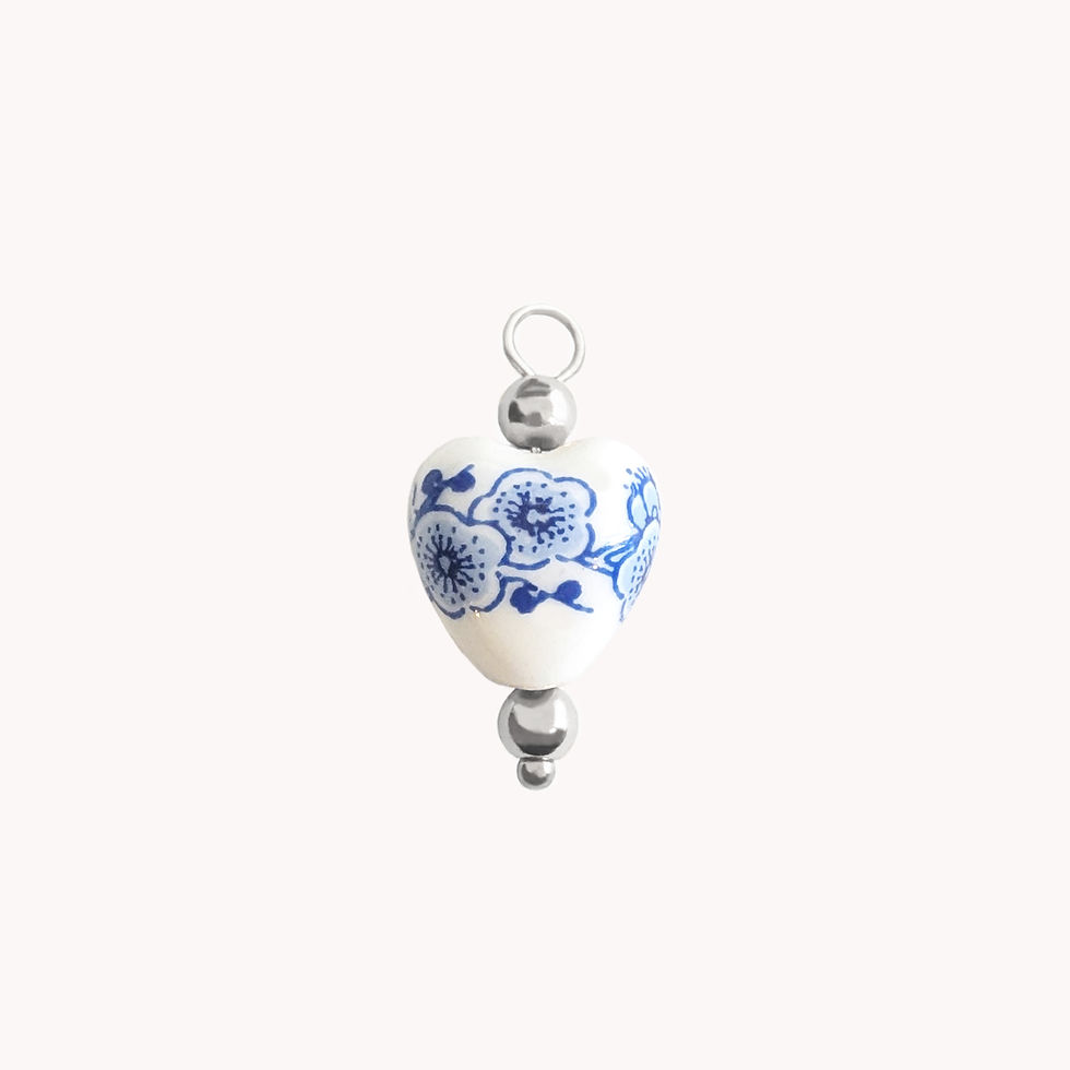 Miniature : Charm Porcelain Heart