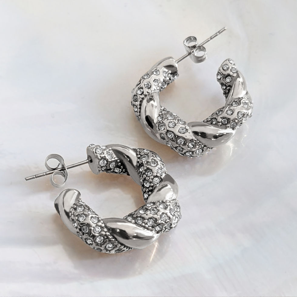 Miniature : Boucles Candy - Argent
