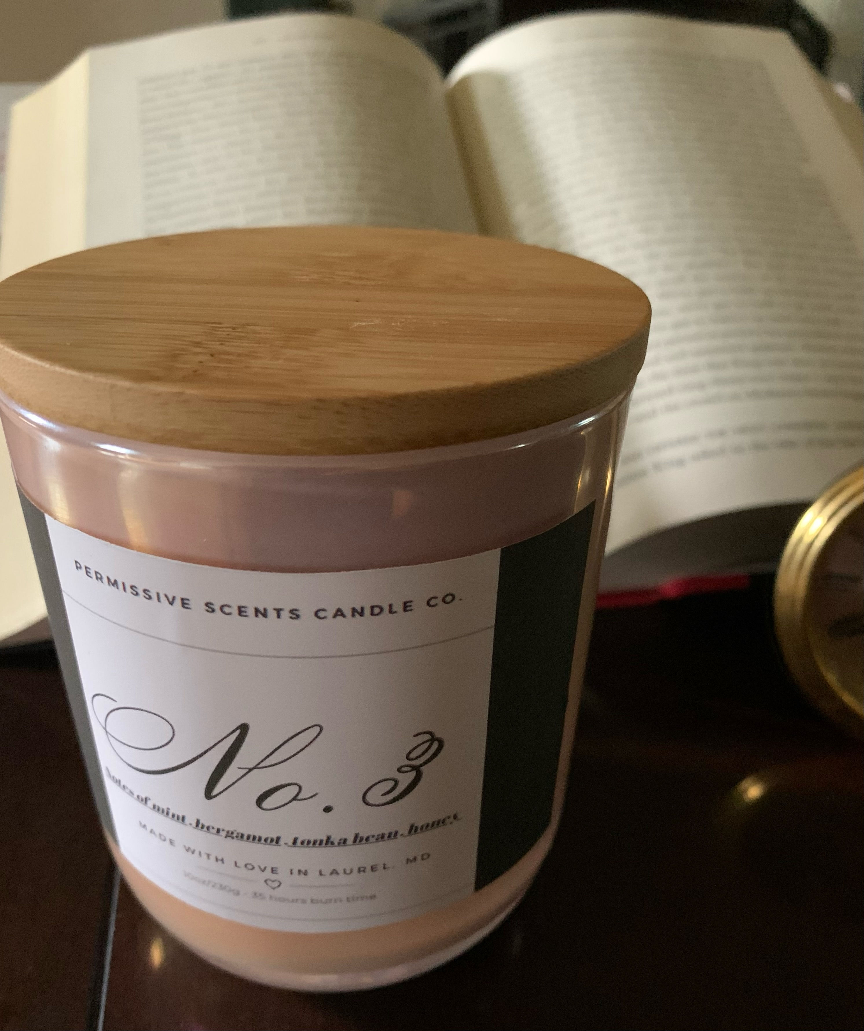 PS No. 3      (10 oz hand poured candle)