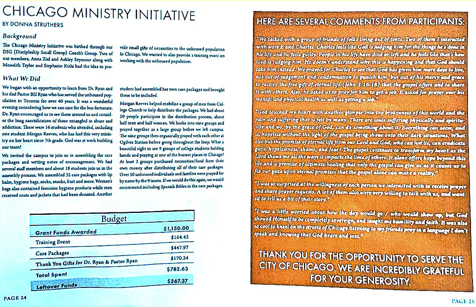 Chicago Ministry Initiative Article Spri