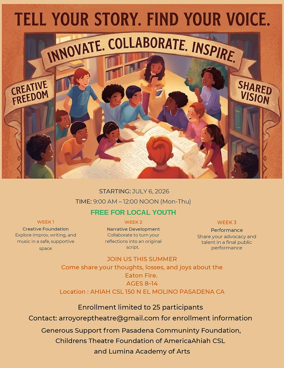 Eaton Fire Relief Art Camp