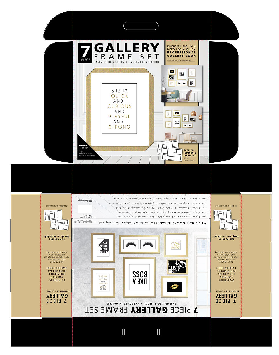 BP 7PC FRAME BOX SET CHAMPAGNE 06-07-17-01