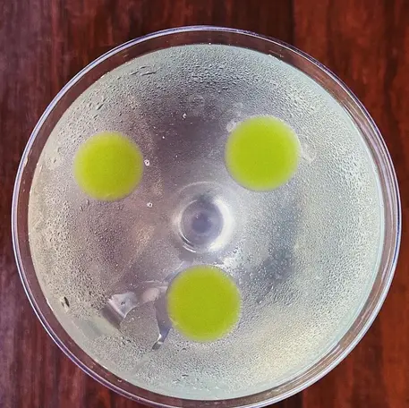 Luna Mia Cocktail with tomato, cucumber, jalapeño, coriander, tequila, and Ice Riesling, crafted by Sydney- beverage expert Charlotte