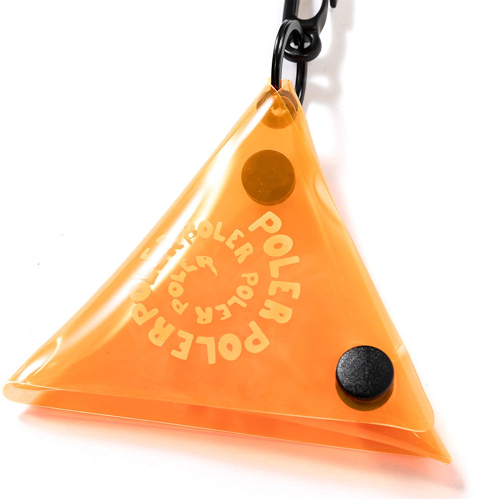 縮圖：PVC TRYANGLE COIN CASE / PVC 透明三角輕便零錢收納包 / 黑色