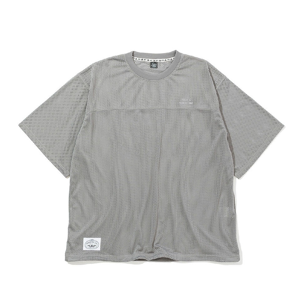 縮圖：日本限定 MESH BAGGY S/S 透氣網布日式寬版短袖上衣 / 灰