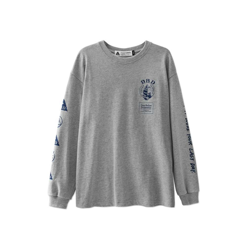 POLeR® X Filter017® D.B.D Logo Long Sleeves Tee 圖像重磅長Tee / 灰色