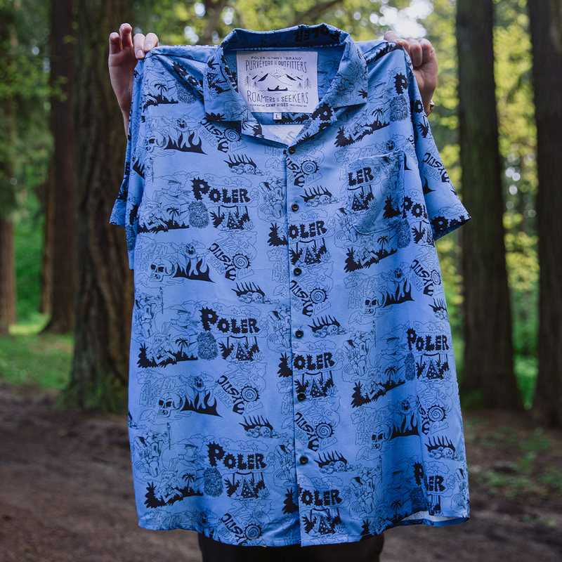 縮圖：ALOHA SHIRT 夏威夷衫 / 柔軟涼感嫘縈襯衫 - 印花藍