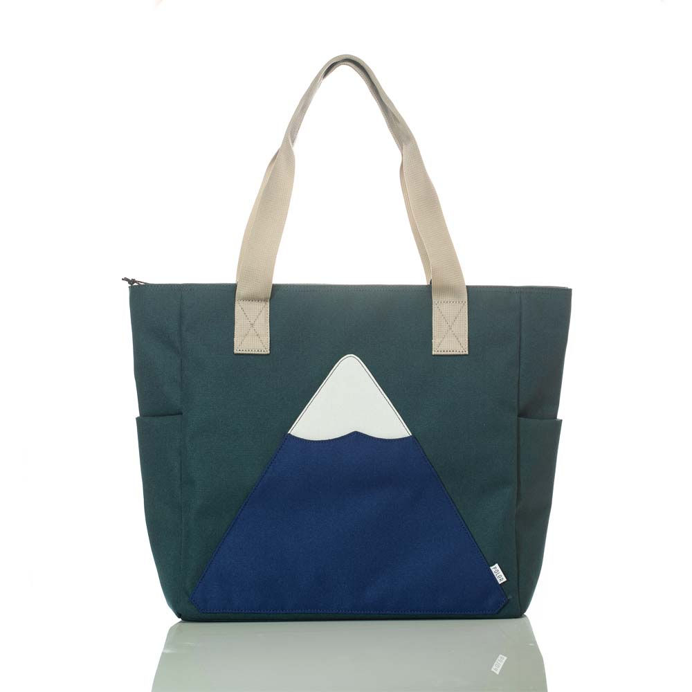 TOTE BAG MOUNT FUJI【復刻版】富士山風格托特包 (附背帶) / 綠