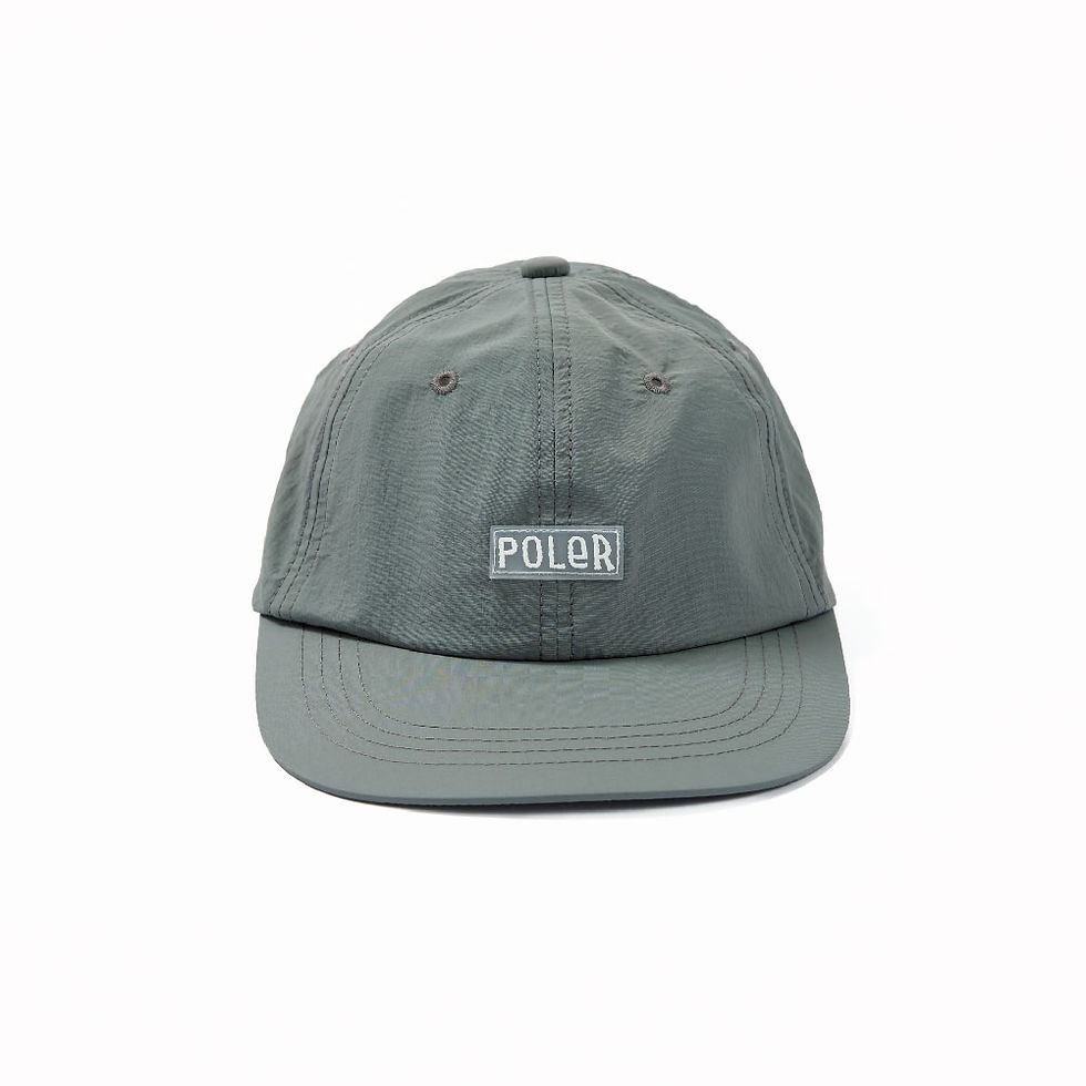 縮圖：日本限定 POLER FURRY FONT NYLON 6P CAP 六片尼龍帽 / 灰
