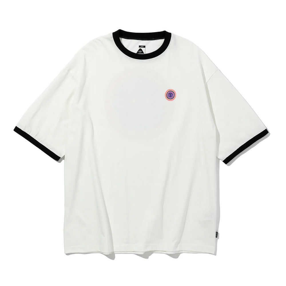 MOONSHINE TRIM TEE 月光塗鴉滾邊潮流短T / 黑色