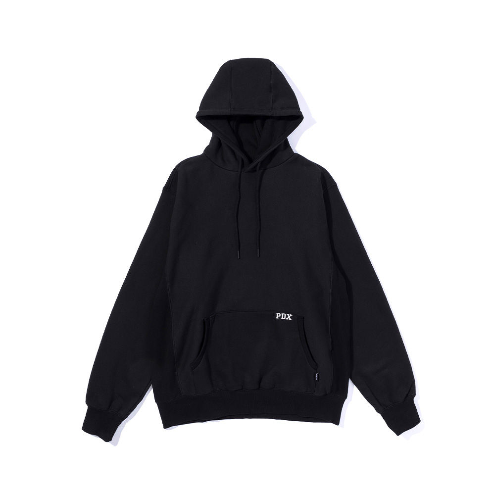 PDX HEAVY WEIGHT HOOD 厚磅寬版帽T / 黑色