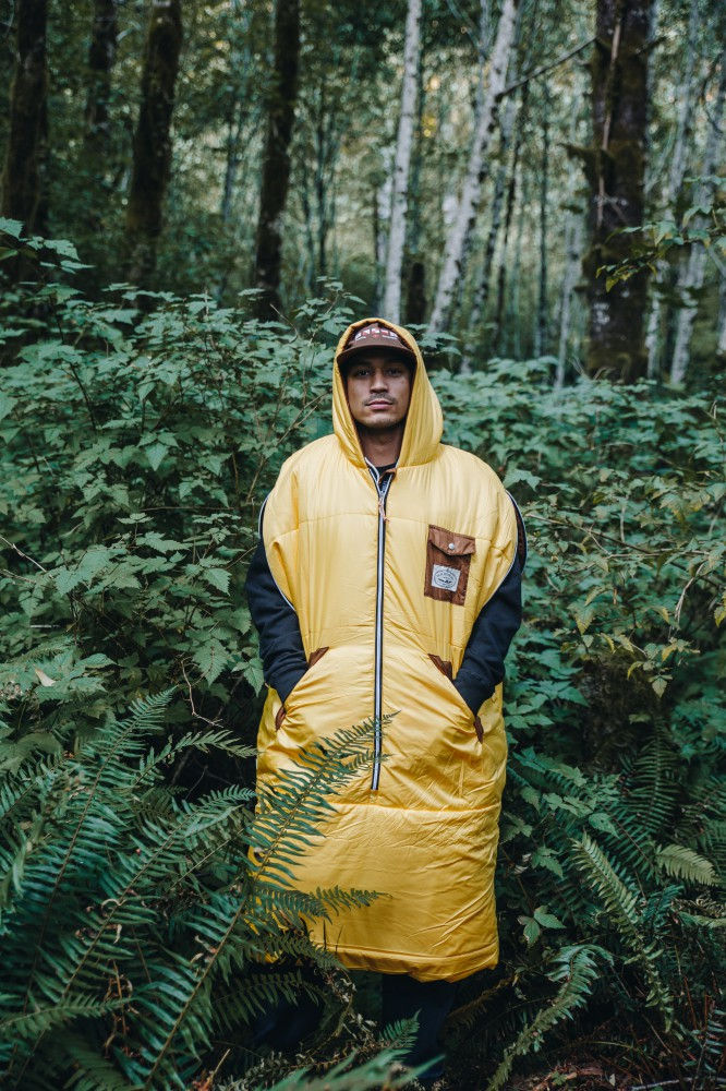 縮圖：THE NAPSACK 可雙面穿人形睡袋 / 咖啡 . 黃