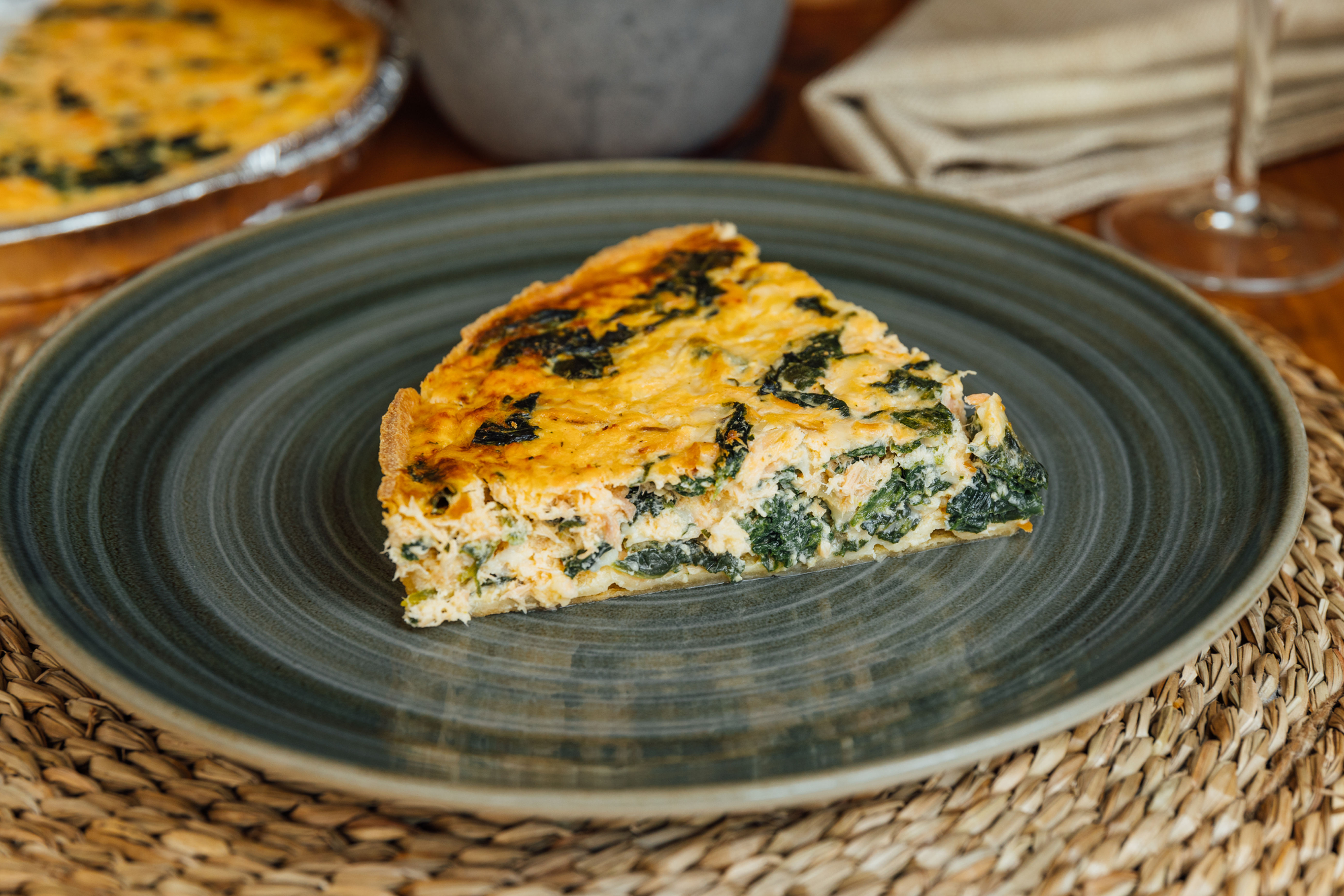 Quiche Salmón Espinaca