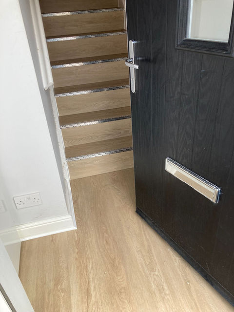 A view of a landing and some stairs