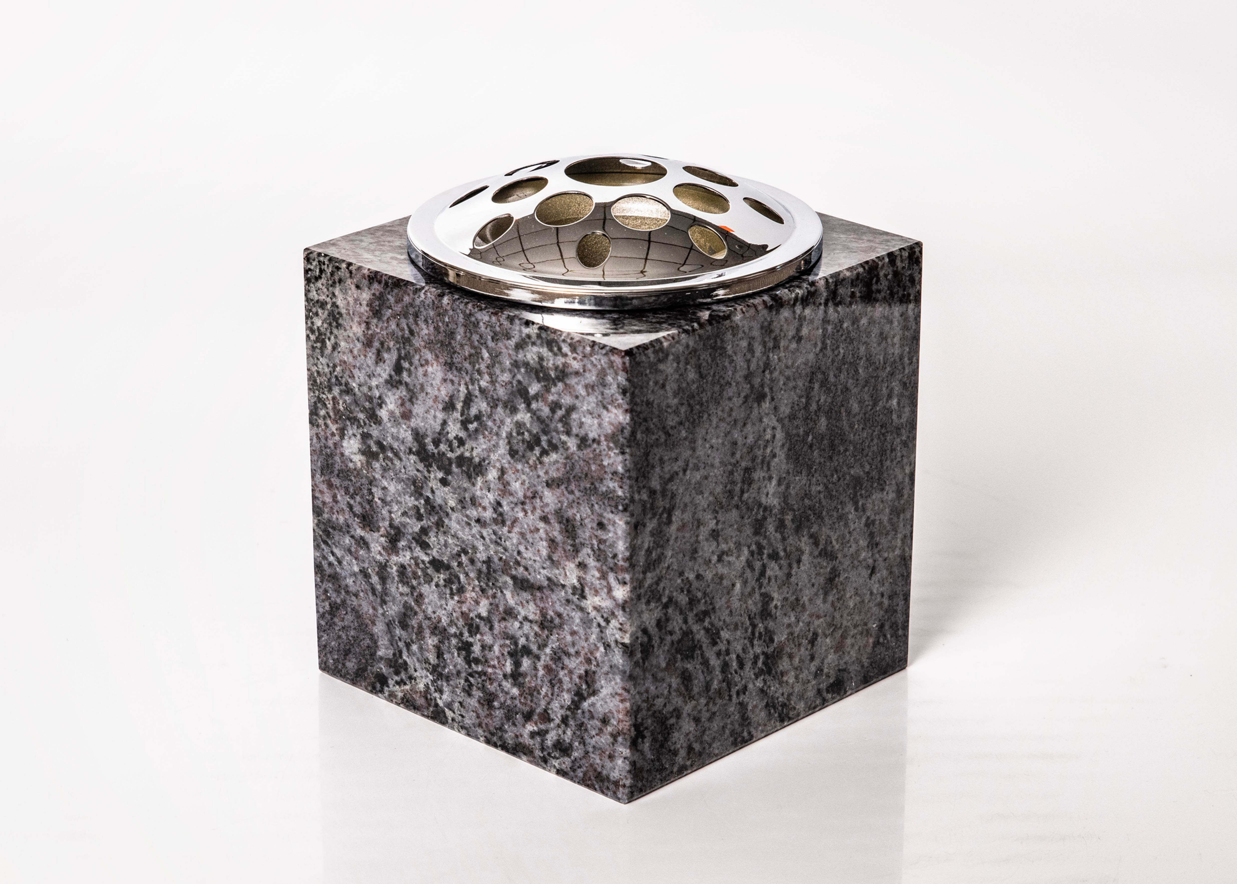 Small Memorial Cube Vase (6x6x6) - Visag Blue