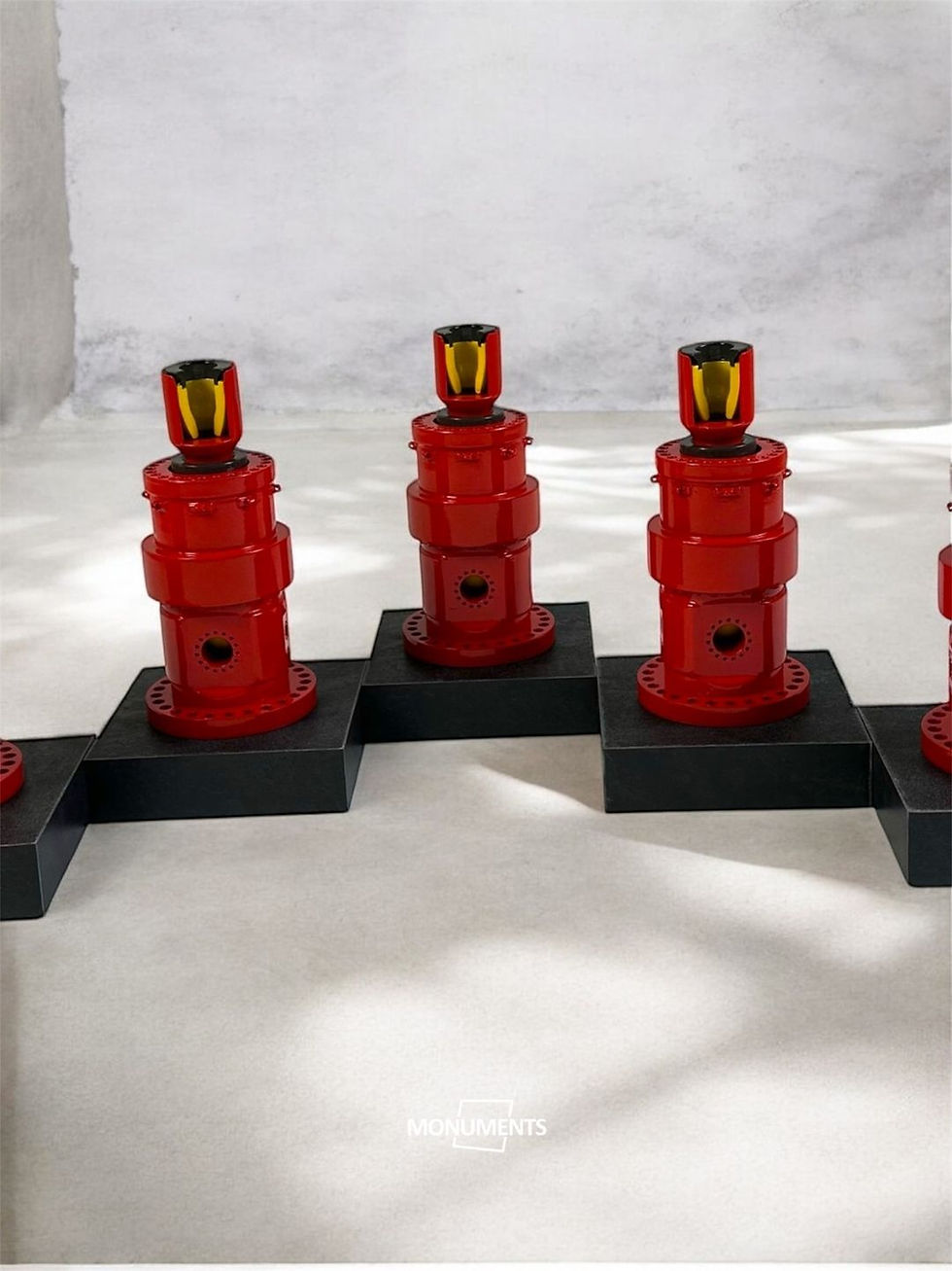 VIP 3D Printed Giveaway finished in a glossy, vibrant red. In industrial design