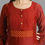 Thumbnail: MAROON EMBROIDERED KURTA WITH STRAIGHT BOTTOM